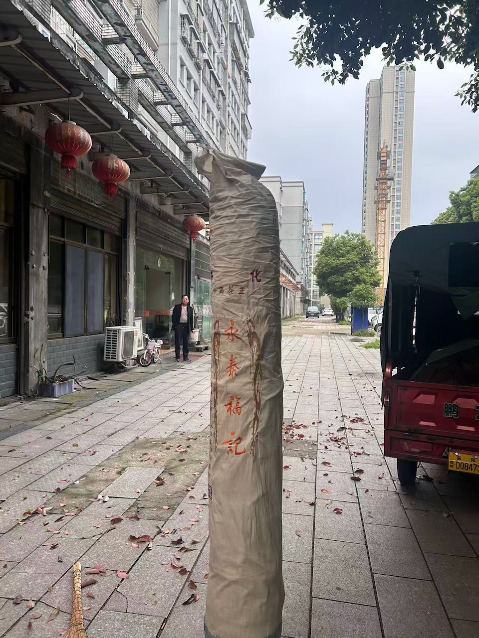Wrapped log